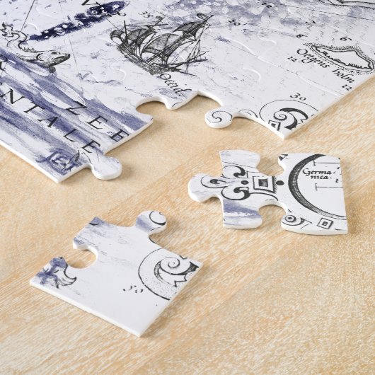 Orca Whale  Map Blue Legpuzzel (Zijkant)