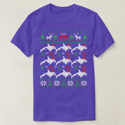 Orca Whale met kerstpajam met sinterklaas T-shirt (Design voorkant)