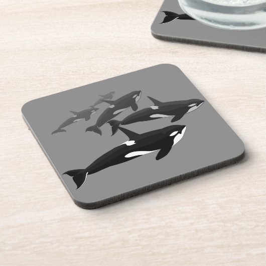 Orca Whale Onderzetters Killer Whale Art Drink Ond (Linkerzijde)