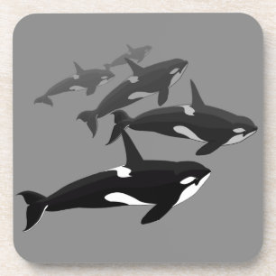 Orca Whale Onderzetters Killer Whale Art Drink Ond