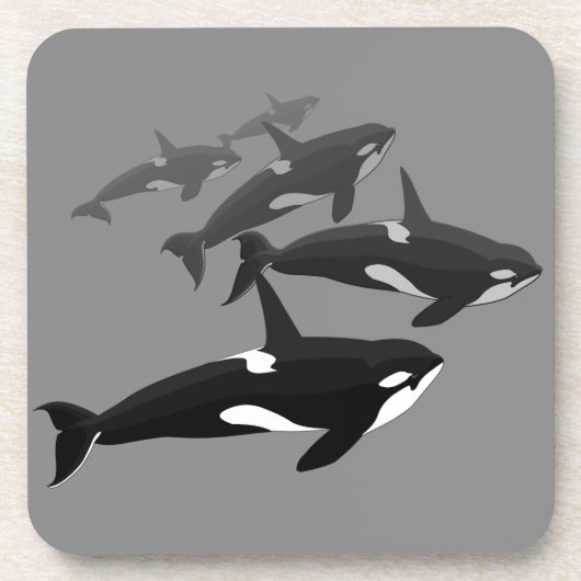Orca Whale Onderzetters Killer Whale Art Drink Ond (Voorkant)