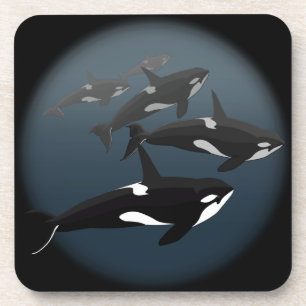 Orca Whale Onderzetters Killer Whale Art Drink Ond