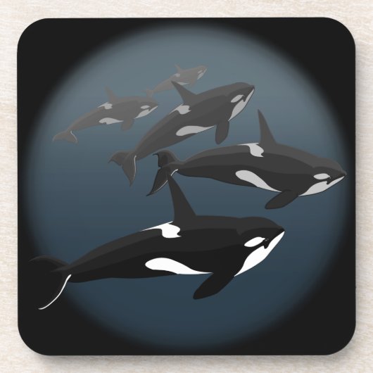 Orca Whale Onderzetters Killer Whale Art Drink Ond (Voorkant)