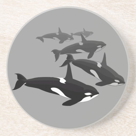 Orca Whale Onderzetters Killer Whale Art Drink Ond (Voorkant)