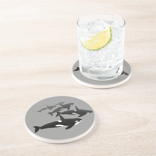 Orca Whale Onderzetters Killer Whale Art Drink Ond (Zijkant)