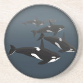 Orca Whale Onderzetters Killer Whale Art Drink Ond (Voorkant)