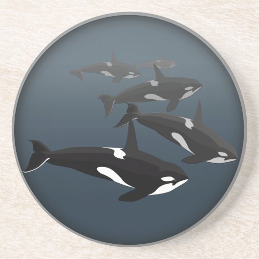 Orca Whale Onderzetters Killer Whale Art Drink Ond (Voorkant)