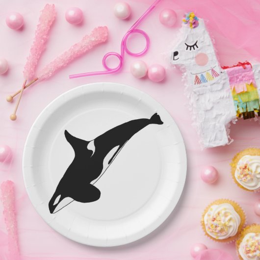 Orca Whale Papieren Bordje (Feest)