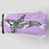 Orca Whale pensed Tribal Pink Doodle Golfheadcover (Voorkant)