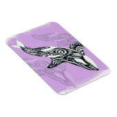 Orca Whale pensed Tribal Pink Doodle Magneet (Rechterzijde)