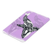 Orca Whale pensed Tribal Pink Doodle Magneet (Linkerzijde)
