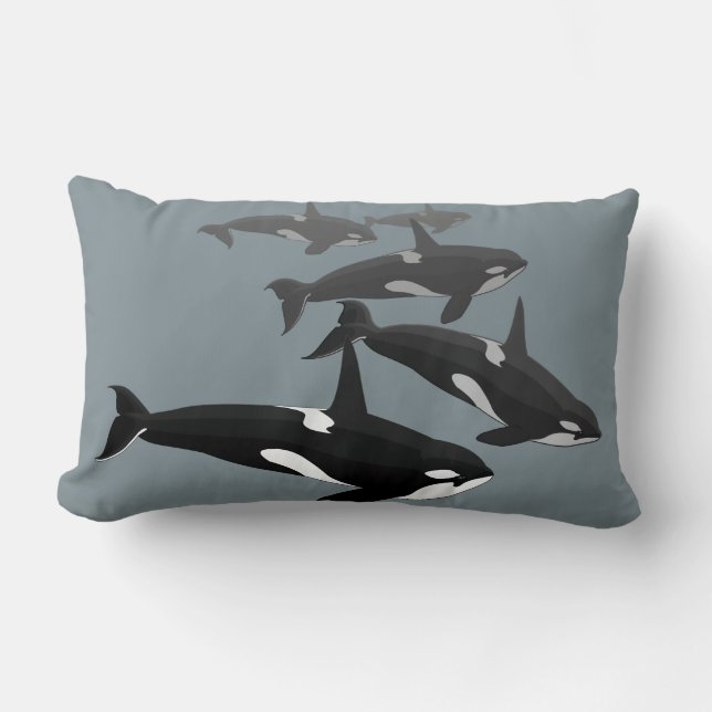 Orca Whale Pillow Killer Whale Art Sierkussennen Kussen (Voorkant)