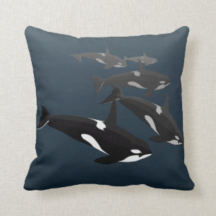 Orca Whale Pillow Killer Whale Art Sierkussennen Kussen