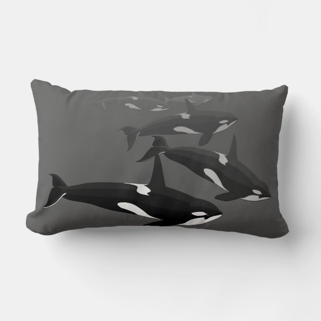 Orca Whale Pillow Killer Whale Art Sierkussennen Kussen (Voorkant)