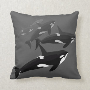 Orca Whale Pillow Killer Whale Art Sierkussennen Kussen
