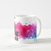 Orca Whale Pink Splatter Mok (Voorkant rechts)