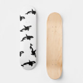 Orca Whale Pod Pattern White Persoonlijk Skateboard (Voorkant)