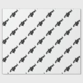 Orca Whale Primitive Style Cadeaupapier (Vlak)