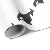 Orca Whale Primitive Style Cadeaupapier (Rol Hoek)