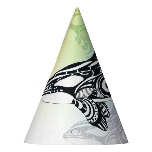 Orca Whale Rainbow Tribal Feesthoedjes (Links)