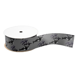 Orca Whale Ribbon Paper Custom Killer Whale Ribbon Grosgrain Lint