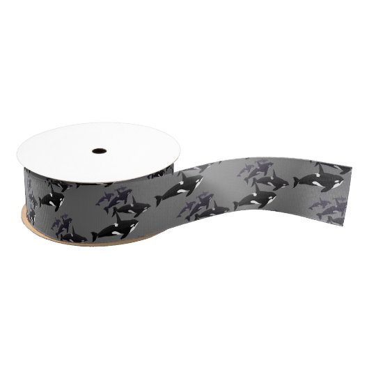 Orca Whale Ribbon Paper Custom Killer Whale Ribbon Grosgrain Lint (Spoel)
