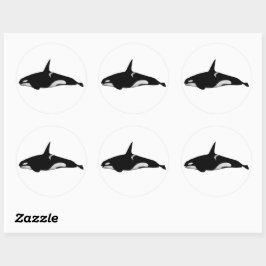 ORCA WHALE RONDE STICKER