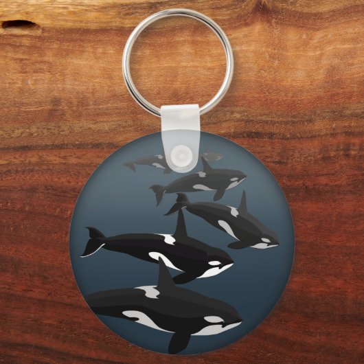 Orca Whale Sleutelhanger - Gepersonaliseerde walvi (Voorkant)
