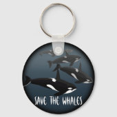 Orca Whale Sleutelhanger - Gepersonaliseerde walvi (Voorkant)