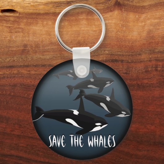 Orca Whale Sleutelhanger - Gepersonaliseerde walvi (Voorkant)