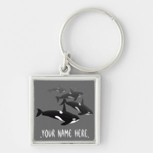 Orca Whale Sleutelhanger - Gepersonaliseerde walvi