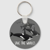 Orca Whale Sleutelhanger - Gepersonaliseerde walvi (Voorkant)