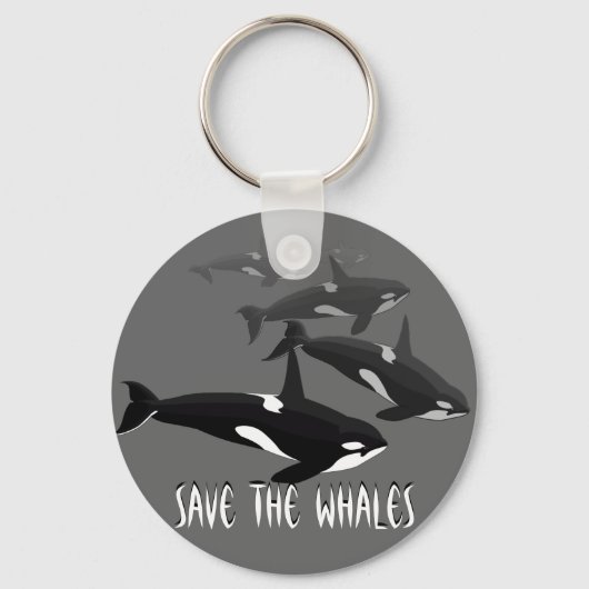 Orca Whale Sleutelhanger - Gepersonaliseerde walvi (Voorkant)