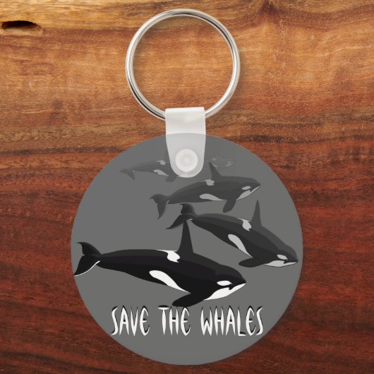 Orca Whale Sleutelhanger - Gepersonaliseerde walvi (Voorkant)