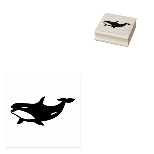 Orca Whale Stamp Rubberstempel (Gestempeld)