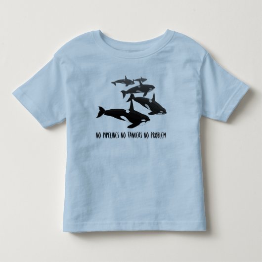 Orca Whale T-Shirt Personalized Baby Orca Shirt (Voorkant)