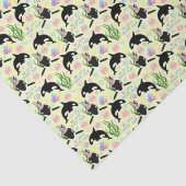 Orca Whale Tissue Paper in Yellow Tissuepapier (Detail)