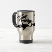 Orca Whale Travel Mug Personaliseert de Mok van de (Voorkant links)