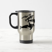 Orca Whale Travel Mug Personaliseert de Mok van de (Links)