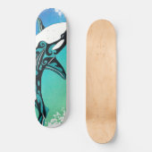 Orca Whale Tribal InkTeal Persoonlijk Skateboard (Voorkant)
