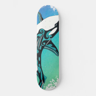 Orca Whale Tribal InkTeal Persoonlijk Skateboard