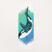 Orca Whale Tribal InkTeal Yogamat (Voorkant)