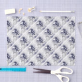 Orca Whale Vintage Map Blue Tissuepapier (Craft)