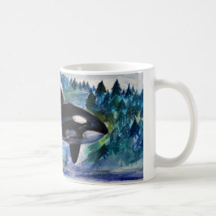 Orca Whale Waterverf Art Mok