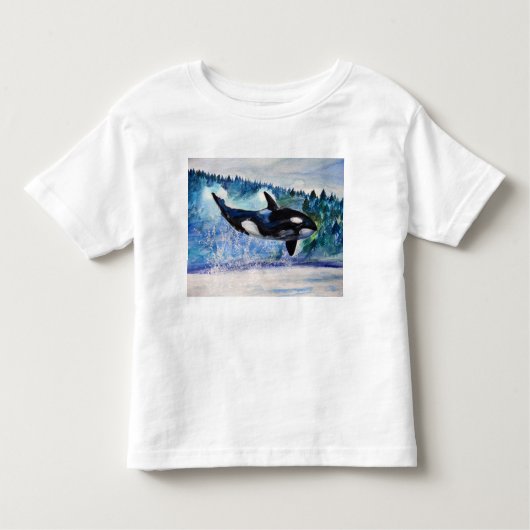 Orca Whale waterverf T-Shirt (Voorkant)