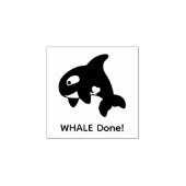 Orca Whale (Wel) Gedaan Rubberstempel (Afrduk)