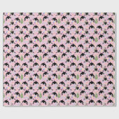 Orca Whale Wrapping Paper in Pink Cadeaupapier (Vlak)