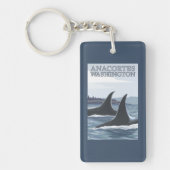 Orca Whales #1 - Anacortes, Washington Sleutelhanger (Voorkant)