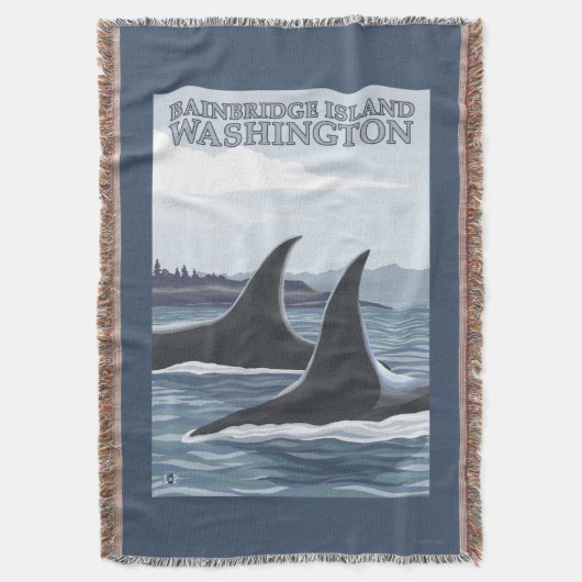 Orca Whales #1 - Bainbridge Island, Washington Deken (Voorkant Verticaal)