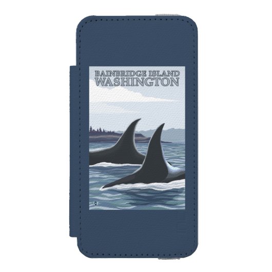 Orca Whales #1 - Bainbridge Island, Washington Incipio iPhone Portemonnee Hoesje (Voorkant Agenda)